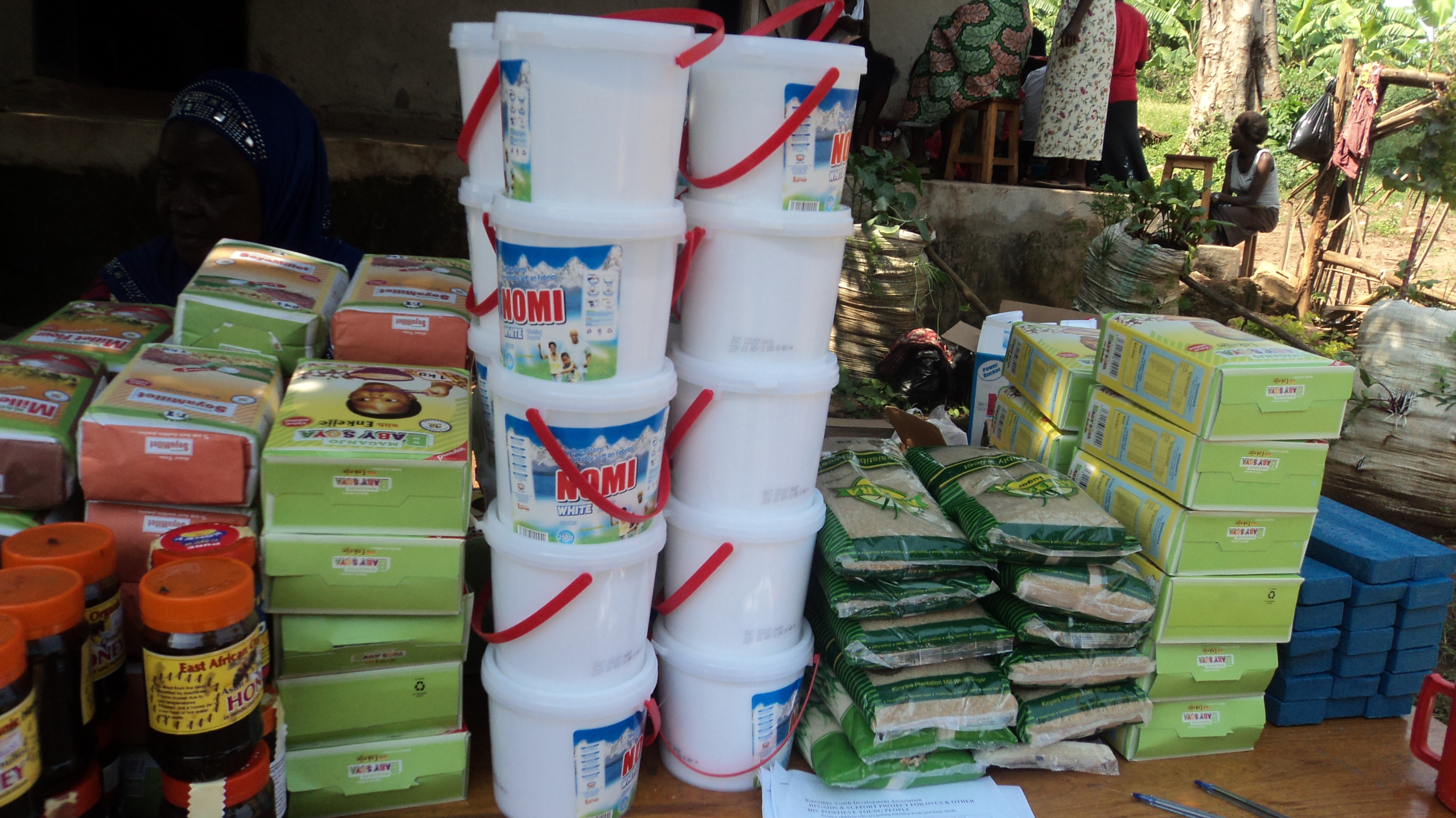 Food, items. soap, cooking oil and household supplies for distribution to vulnerable communities by Luteete Youth Foundation Uganda.